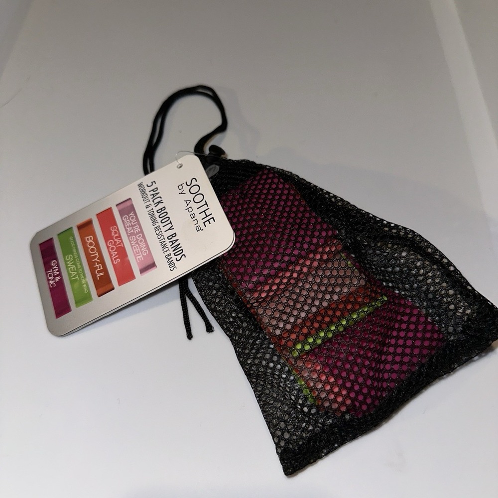 Soothe‎ by Apana 5 Pack Booty Bands Resistance Workout & Toning Resistance NWT
